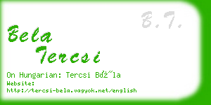 bela tercsi business card